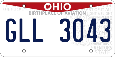 OH license plate GLL3043
