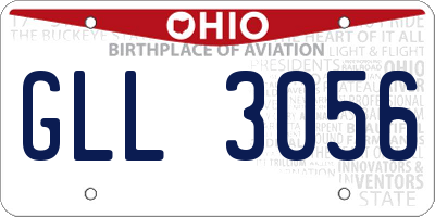 OH license plate GLL3056