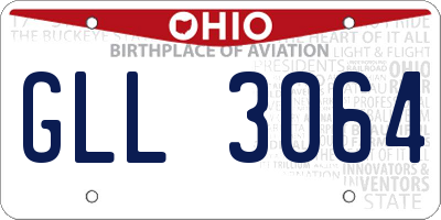 OH license plate GLL3064