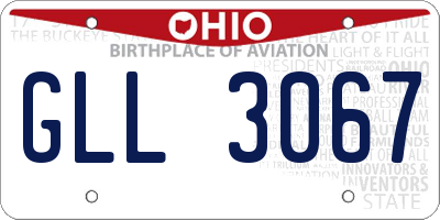 OH license plate GLL3067