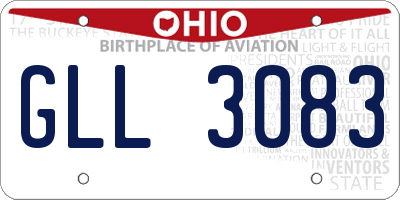 OH license plate GLL3083