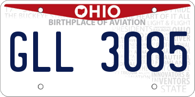 OH license plate GLL3085