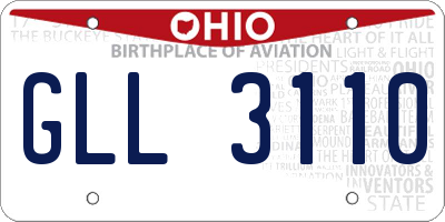 OH license plate GLL3110