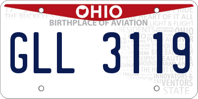 OH license plate GLL3119