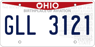 OH license plate GLL3121