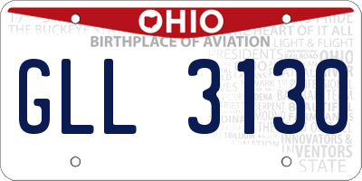 OH license plate GLL3130