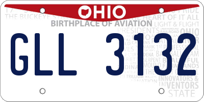 OH license plate GLL3132