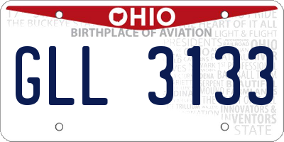 OH license plate GLL3133