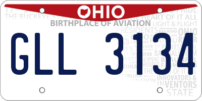 OH license plate GLL3134