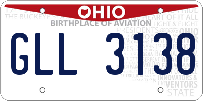 OH license plate GLL3138