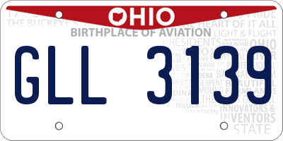 OH license plate GLL3139