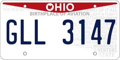 OH license plate GLL3147
