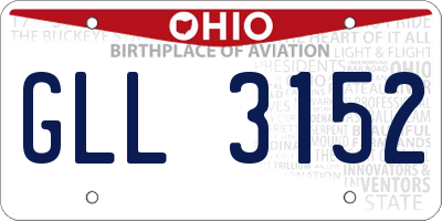 OH license plate GLL3152