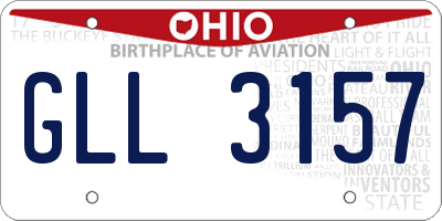 OH license plate GLL3157