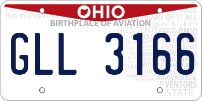 OH license plate GLL3166
