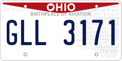 OH license plate GLL3171