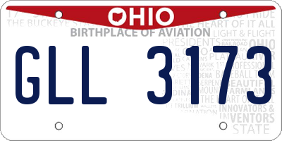 OH license plate GLL3173