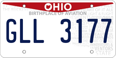 OH license plate GLL3177