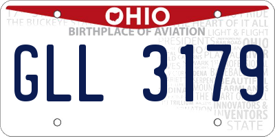 OH license plate GLL3179