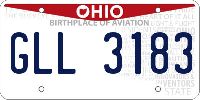 OH license plate GLL3183