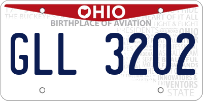OH license plate GLL3202