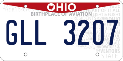 OH license plate GLL3207