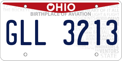 OH license plate GLL3213