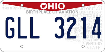 OH license plate GLL3214