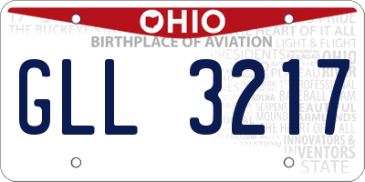 OH license plate GLL3217