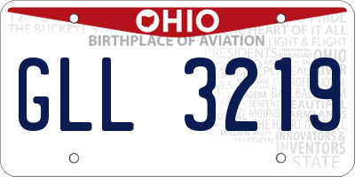 OH license plate GLL3219
