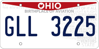 OH license plate GLL3225