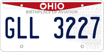OH license plate GLL3227