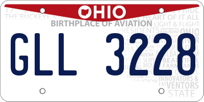 OH license plate GLL3228