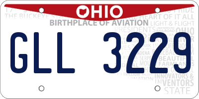 OH license plate GLL3229