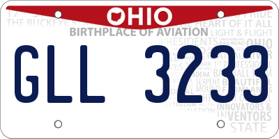 OH license plate GLL3233