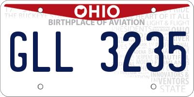 OH license plate GLL3235