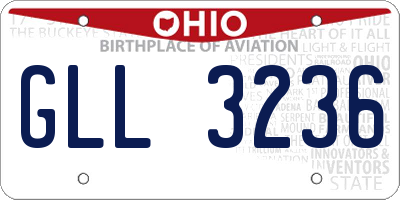 OH license plate GLL3236