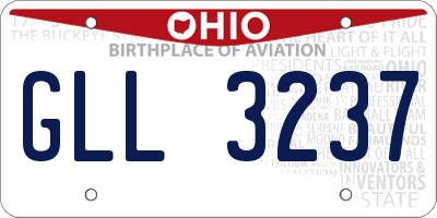 OH license plate GLL3237