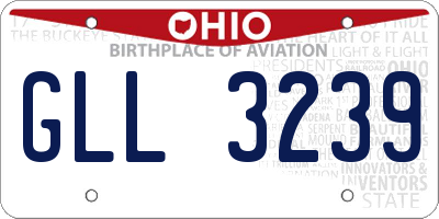 OH license plate GLL3239