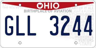 OH license plate GLL3244