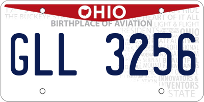 OH license plate GLL3256