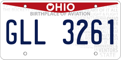 OH license plate GLL3261