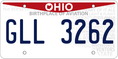 OH license plate GLL3262