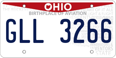 OH license plate GLL3266