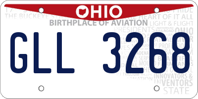 OH license plate GLL3268
