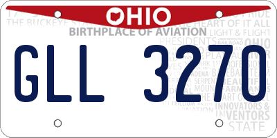 OH license plate GLL3270