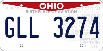 OH license plate GLL3274