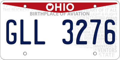 OH license plate GLL3276
