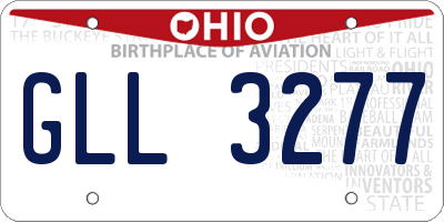 OH license plate GLL3277