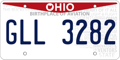 OH license plate GLL3282